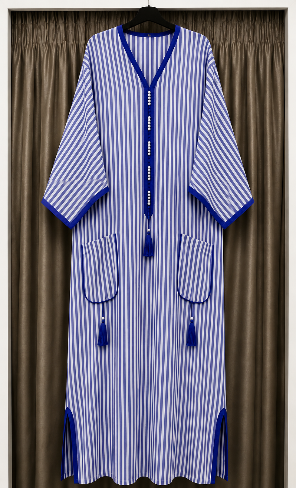 🇲🇦Robe marocaine rayée bleu🇲🇦
