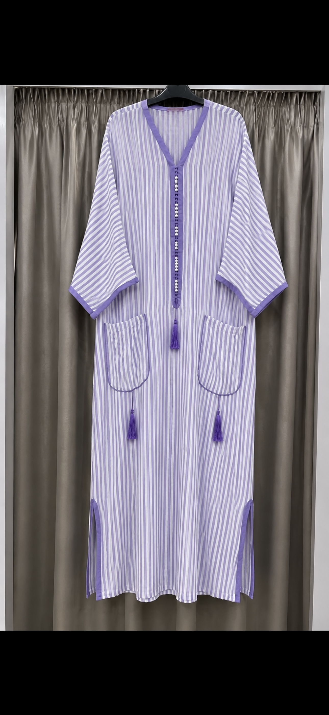 🇲🇦Robe marocaine rayée violet🇲🇦