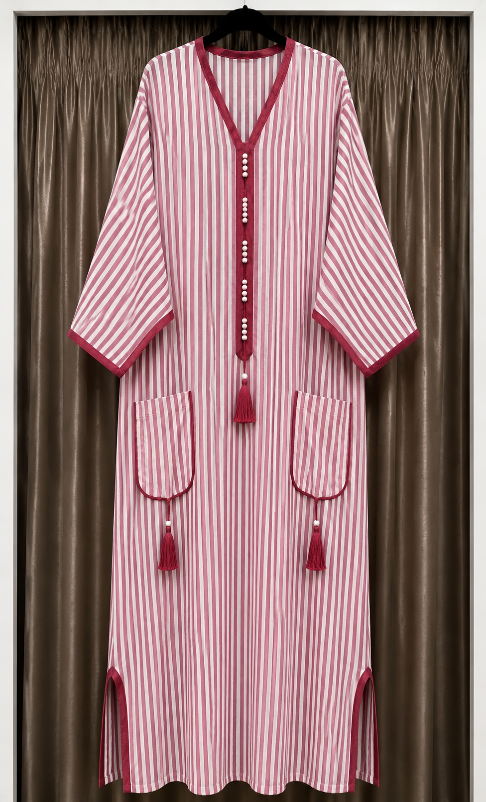 🇲🇦Robe marocaine rayée rouge🇲🇦