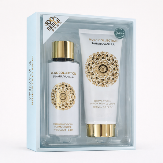 Coffret Musk Collection
Tahara Vanilla - Brume &
Lotion Parfumée Vanille
Musquée 🤍
