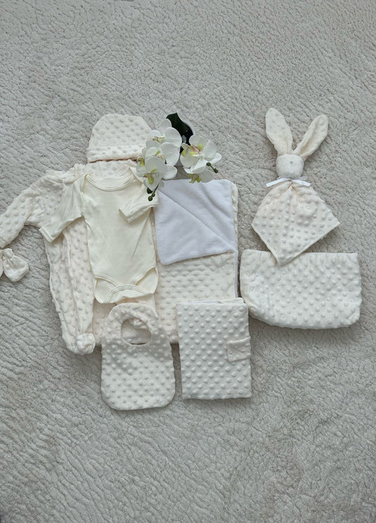 Coffret naissance – Écru Élégance, 0-3 mois